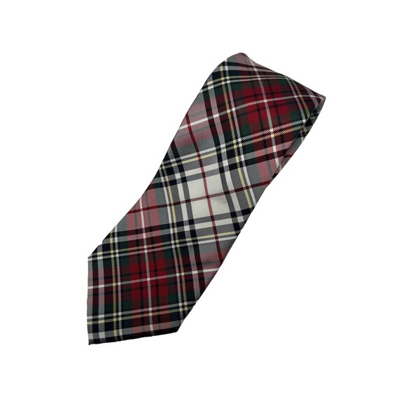 Tommy Hilfiger - Red Green Plaid Silk Neck Tie‎ 3.25” x 57” - Picture 1 of 7
